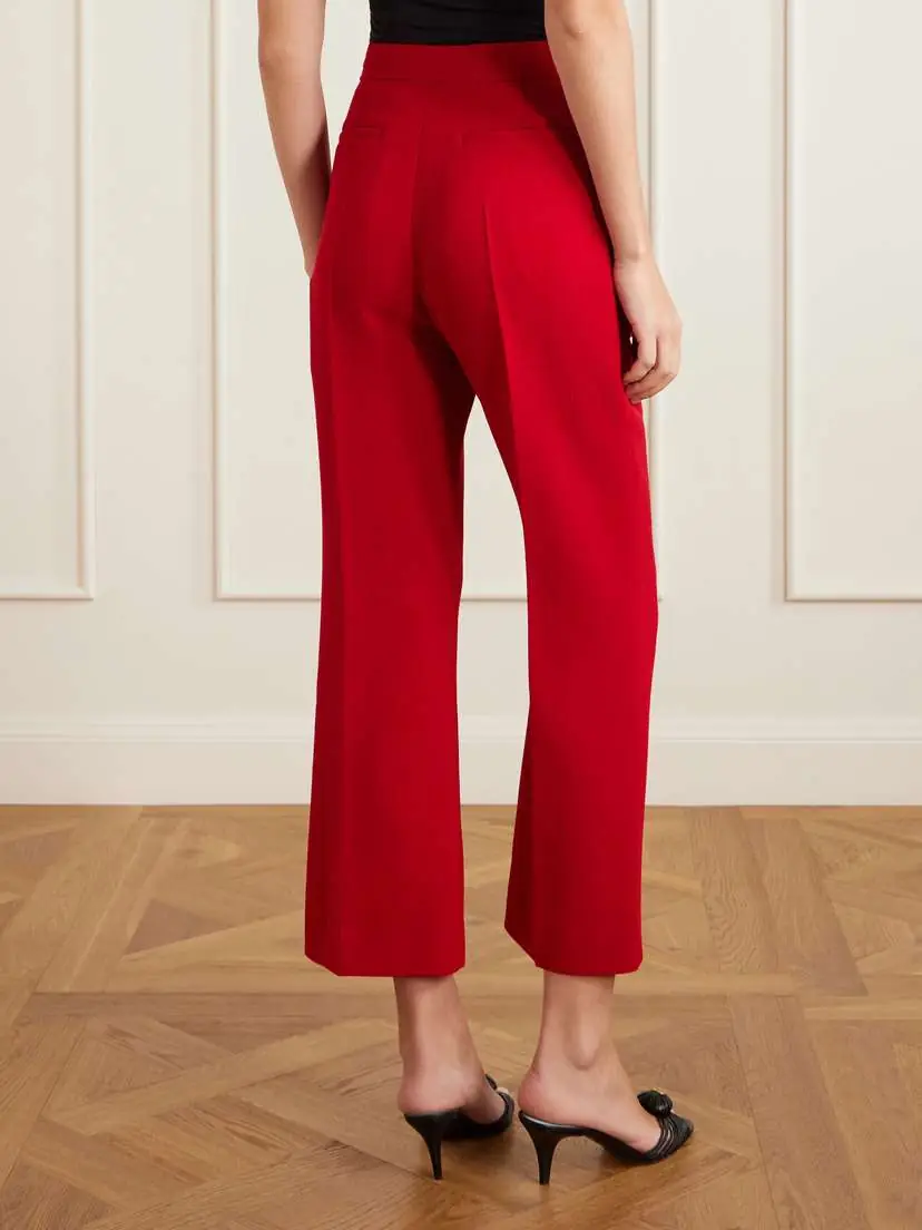 Valentino Garavani Embellished Wool Straight-leg Pants | Thumbnail 4 Valentino Garavani Embellished Wool Straight-leg Pants | Thumbnail 4