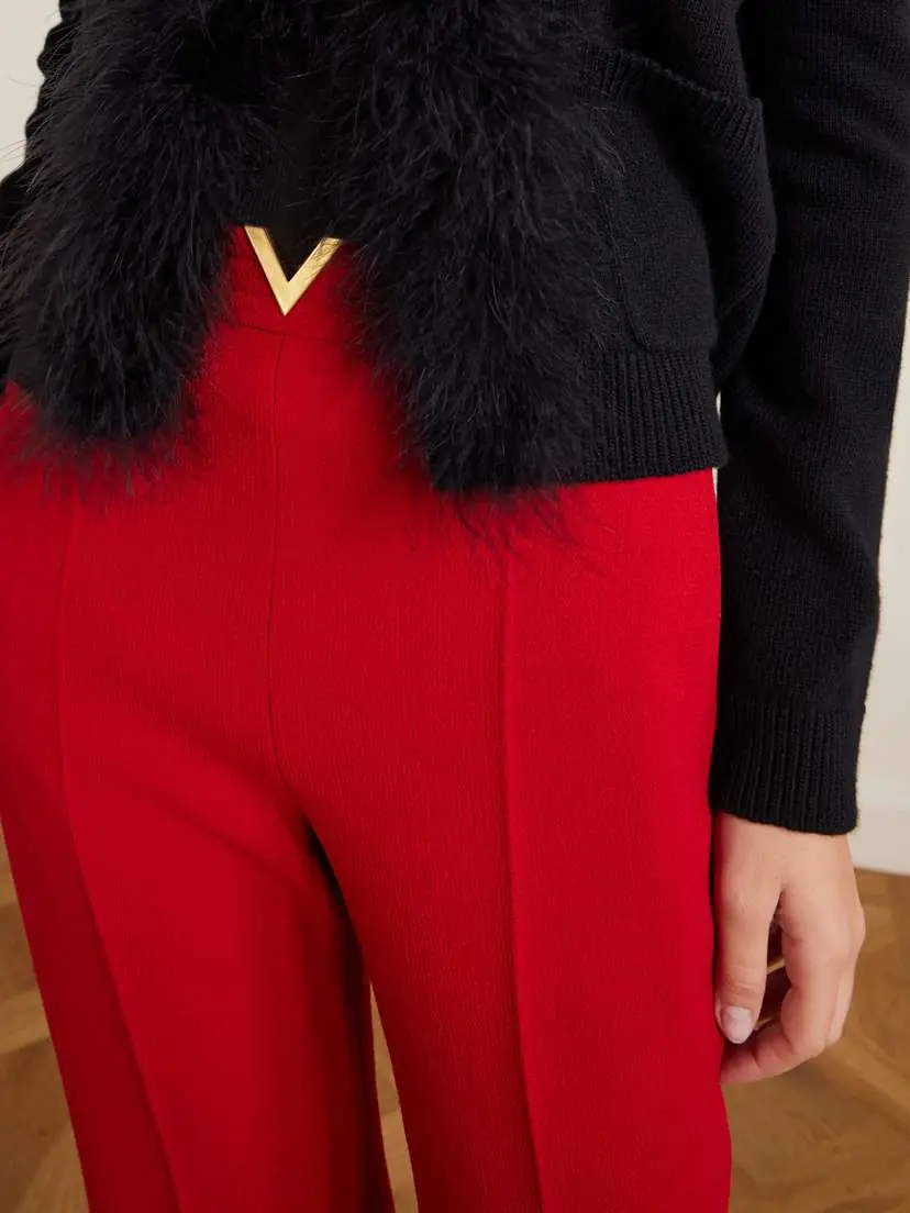 Valentino Garavani Embellished Wool Straight-leg Pants | Thumbnail 5 Valentino Garavani Embellished Wool Straight-leg Pants | Thumbnail 5