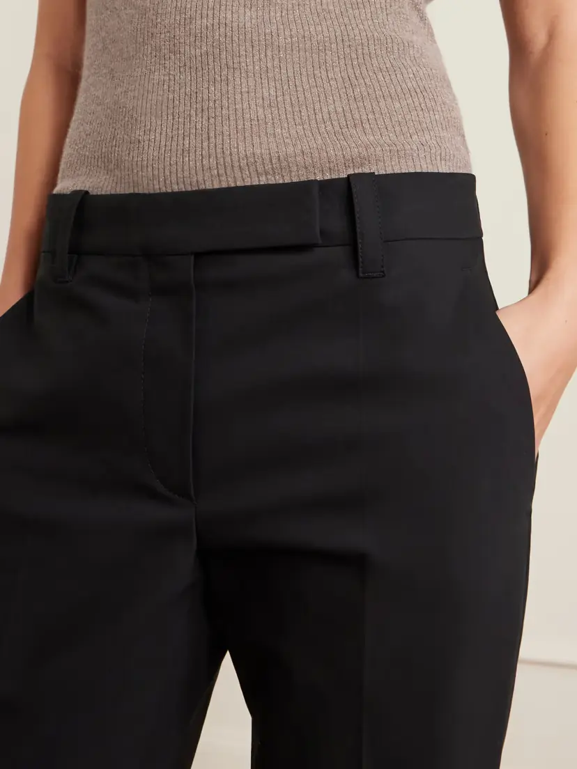 Brunello Cucinelli Pleated Stretch-cotton Twill Tapered Pants | Thumbnail 5