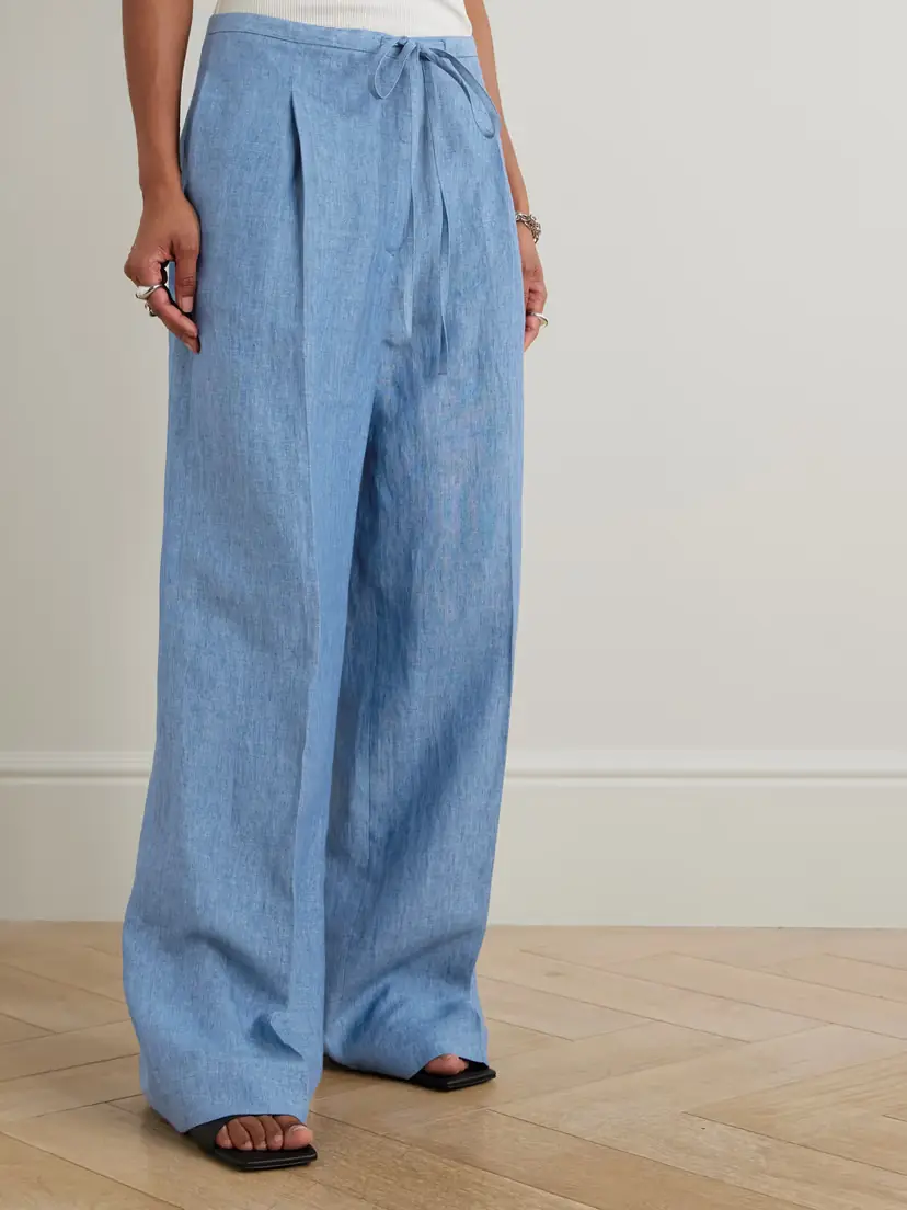 RÓHE Linen Wide-leg Pants | Thumbnail 3
