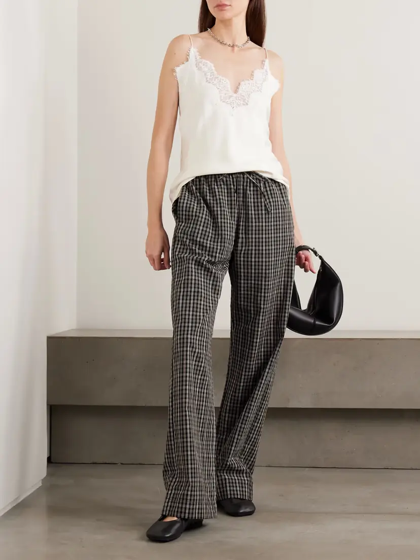 RÓHE Checked Cotton-poplin Wide-leg Pants | Thumbnail 2