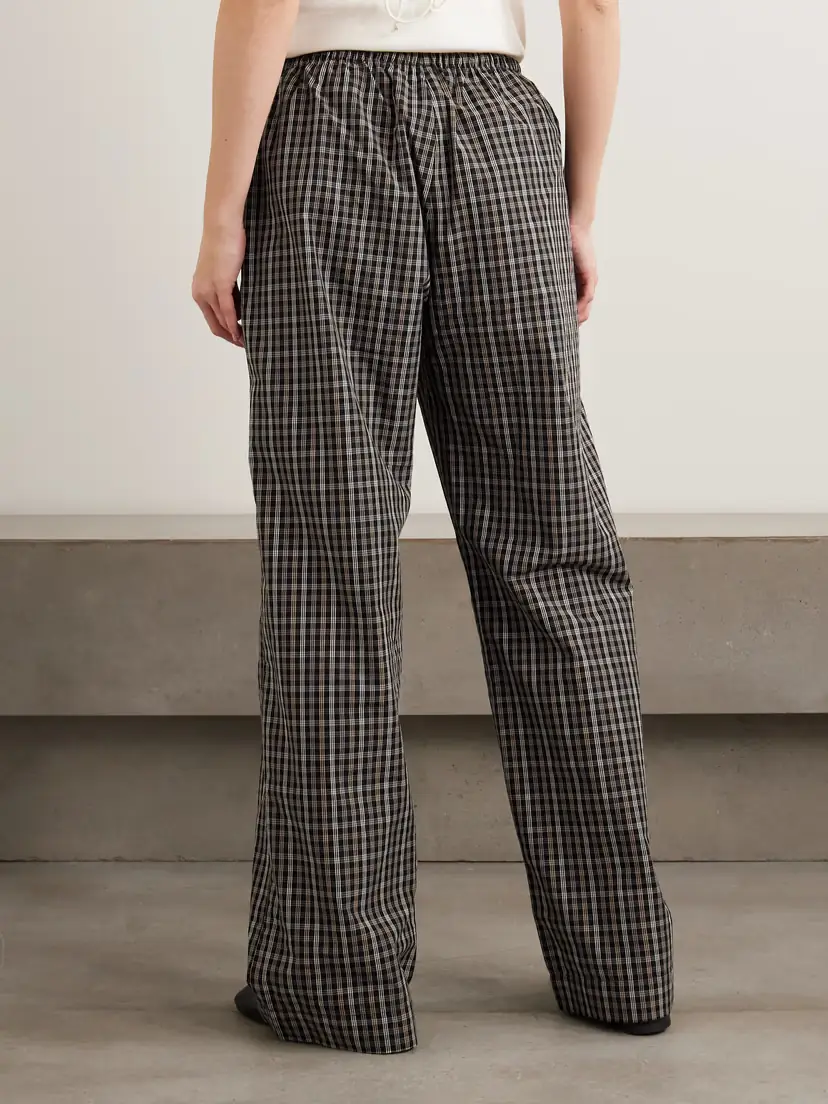 RÓHE Checked Cotton-poplin Wide-leg Pants | Thumbnail 3