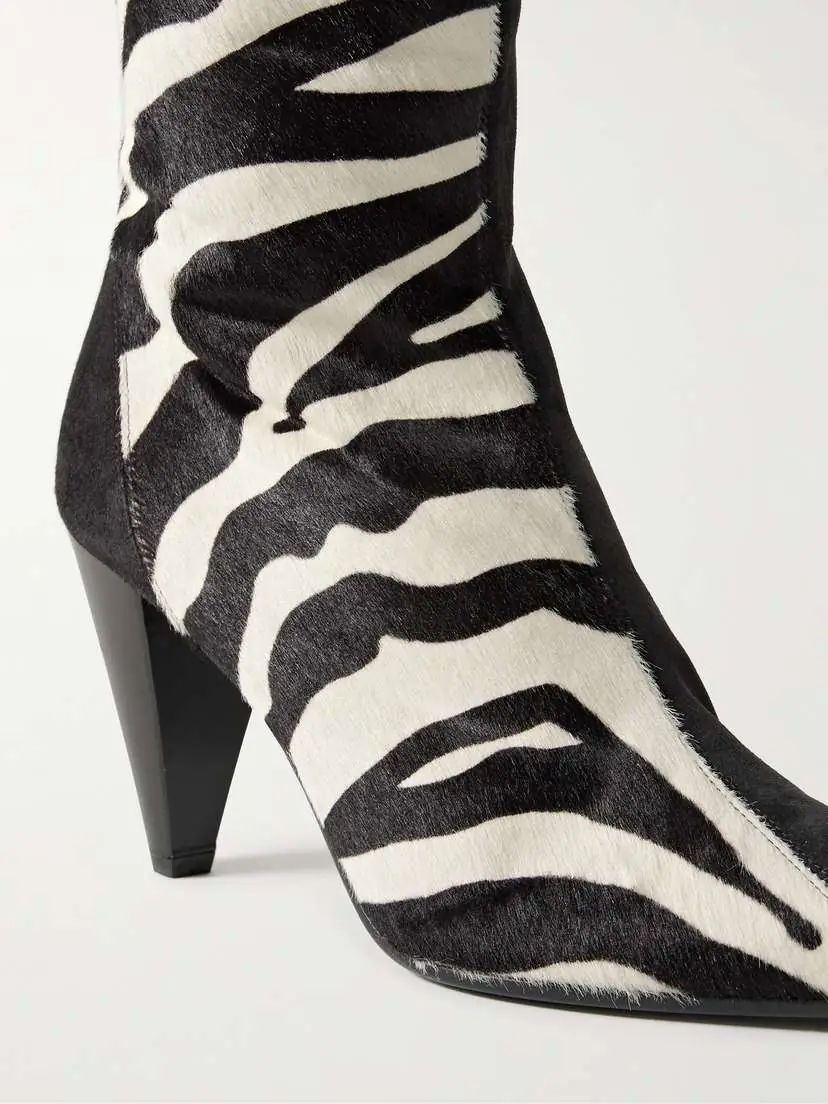 Khaite Harvey Suede And Zebra-print Calf Hair Over-the-knee Boots | Thumbnail 4 Khaite Harvey Suede And Zebra-print Calf Hair Over-the-knee Boots | Thumbnail 4
