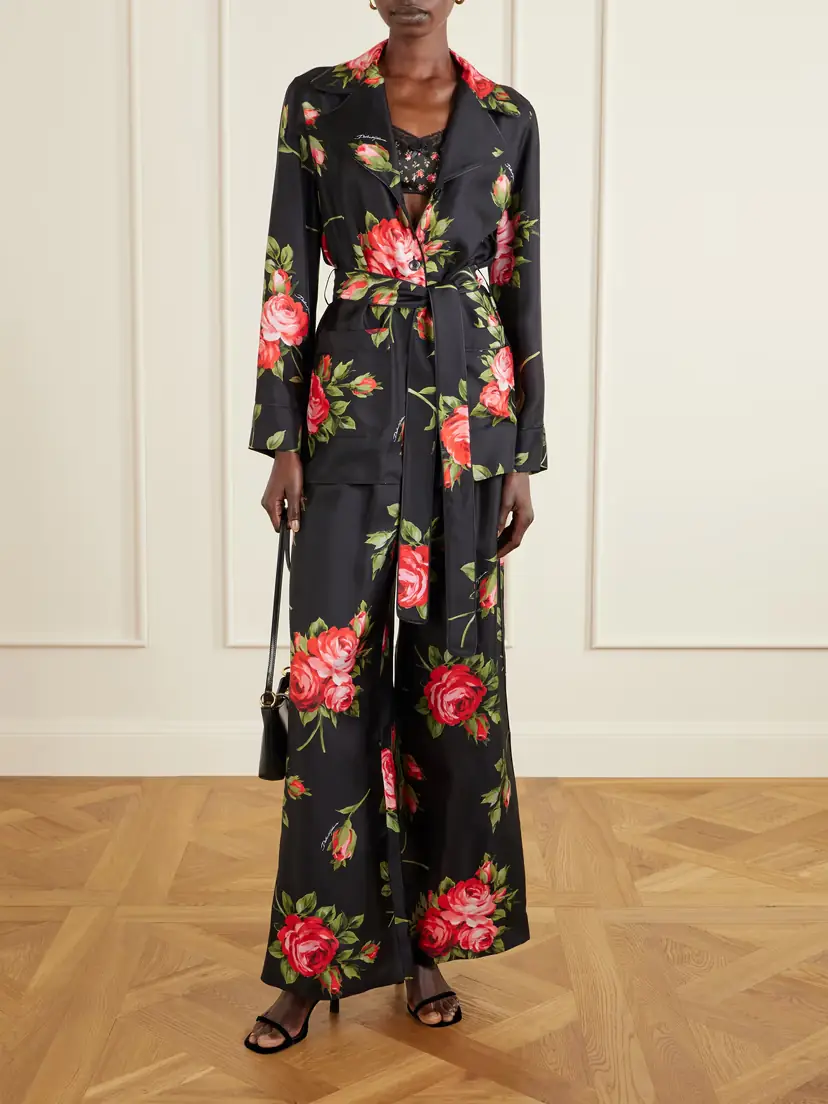 Dolce & Gabbana Lace-trimmed Floral-print Satin Bralette Top | Thumbnail 3 Dolce & Gabbana Lace-trimmed Floral-print Satin Bralette Top | Thumbnail 3