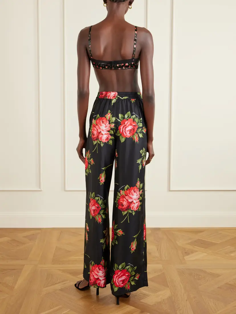 Dolce & Gabbana Lace-trimmed Floral-print Satin Bralette Top | Thumbnail 4 Dolce & Gabbana Lace-trimmed Floral-print Satin Bralette Top | Thumbnail 4