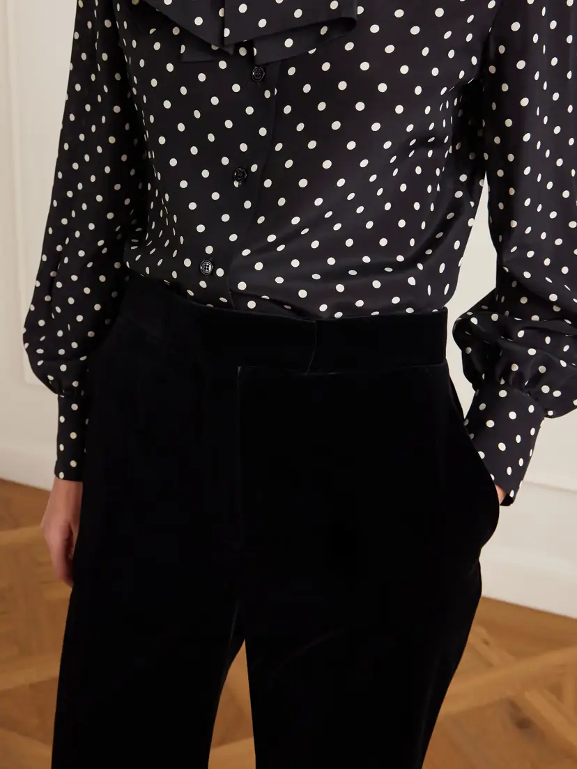 Valentino Garavani Cotton-velvet Flared Pants | Thumbnail 5