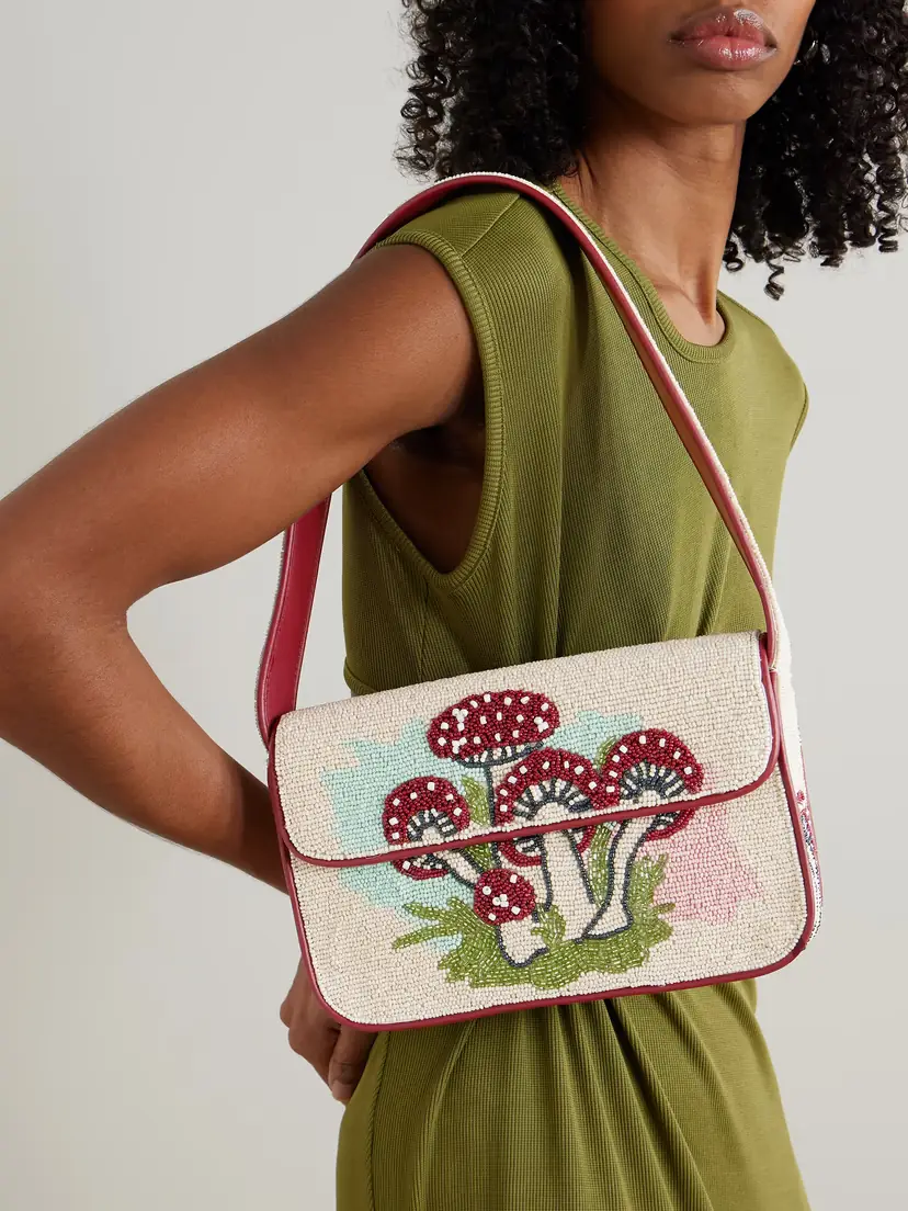 Staud Tommy Bead-embellished Satin Shoulder Bag | Thumbnail 2 Staud Tommy Bead-embellished Satin Shoulder Bag | Thumbnail 2