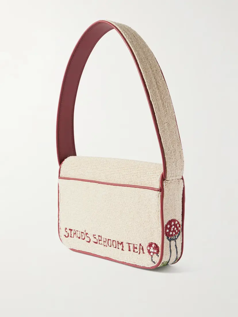 Staud Tommy Bead-embellished Satin Shoulder Bag | Thumbnail 3 Staud Tommy Bead-embellished Satin Shoulder Bag | Thumbnail 3