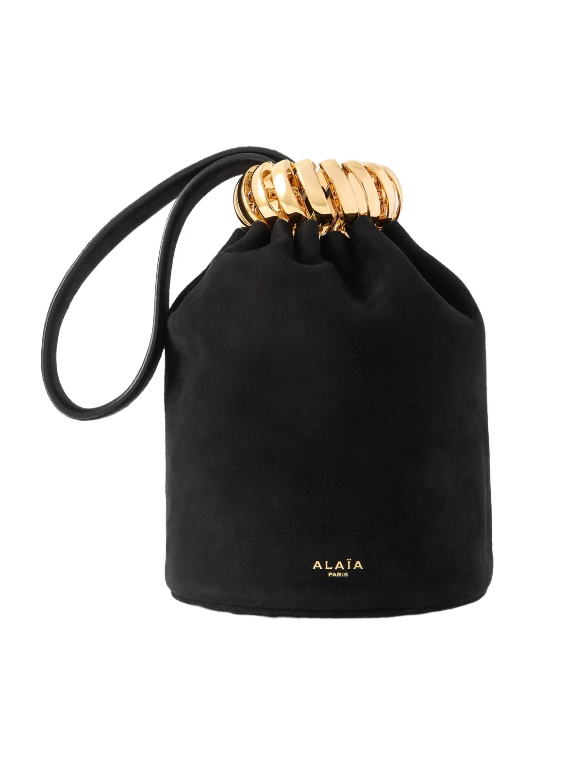 Leather And Gold-tone Trimmed Suede Bucket Bag Leather And Gold-tone Trimmed Suede Bucket Bag