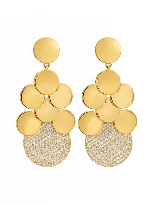 4.71ct Diamond 14K Gold Statement Earrings