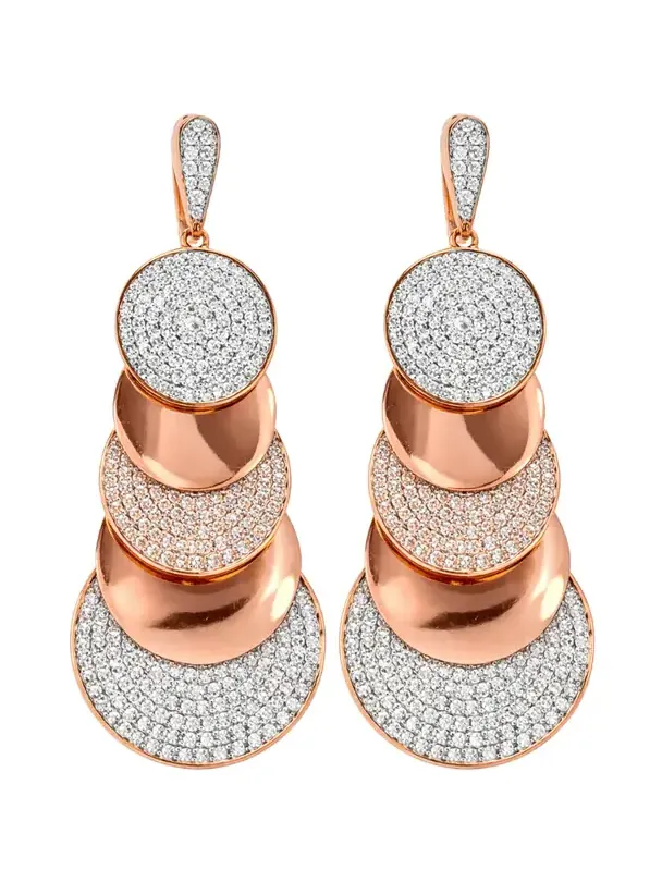 6.61ct Diamond 14K Gold Statement Earrings 6.61ct Diamond 14K Gold Statement Earrings