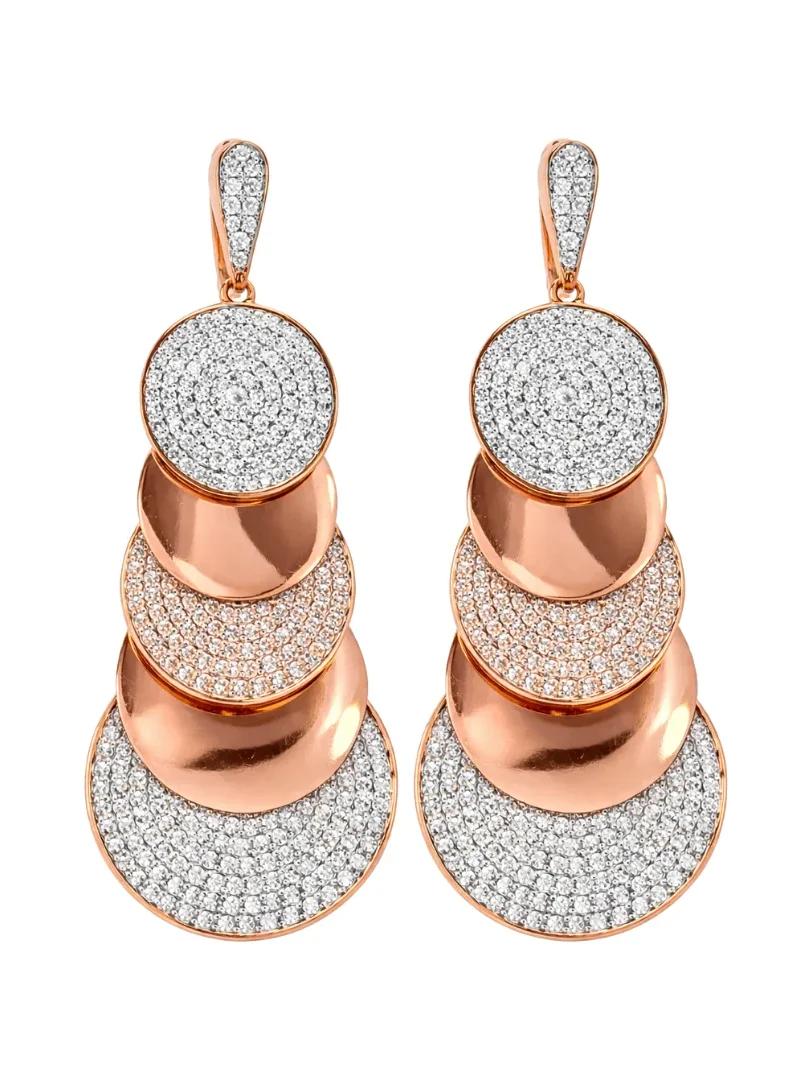 6.61ct Diamond 14K Gold Statement Earrings 6.61ct Diamond 14K Gold Statement Earrings