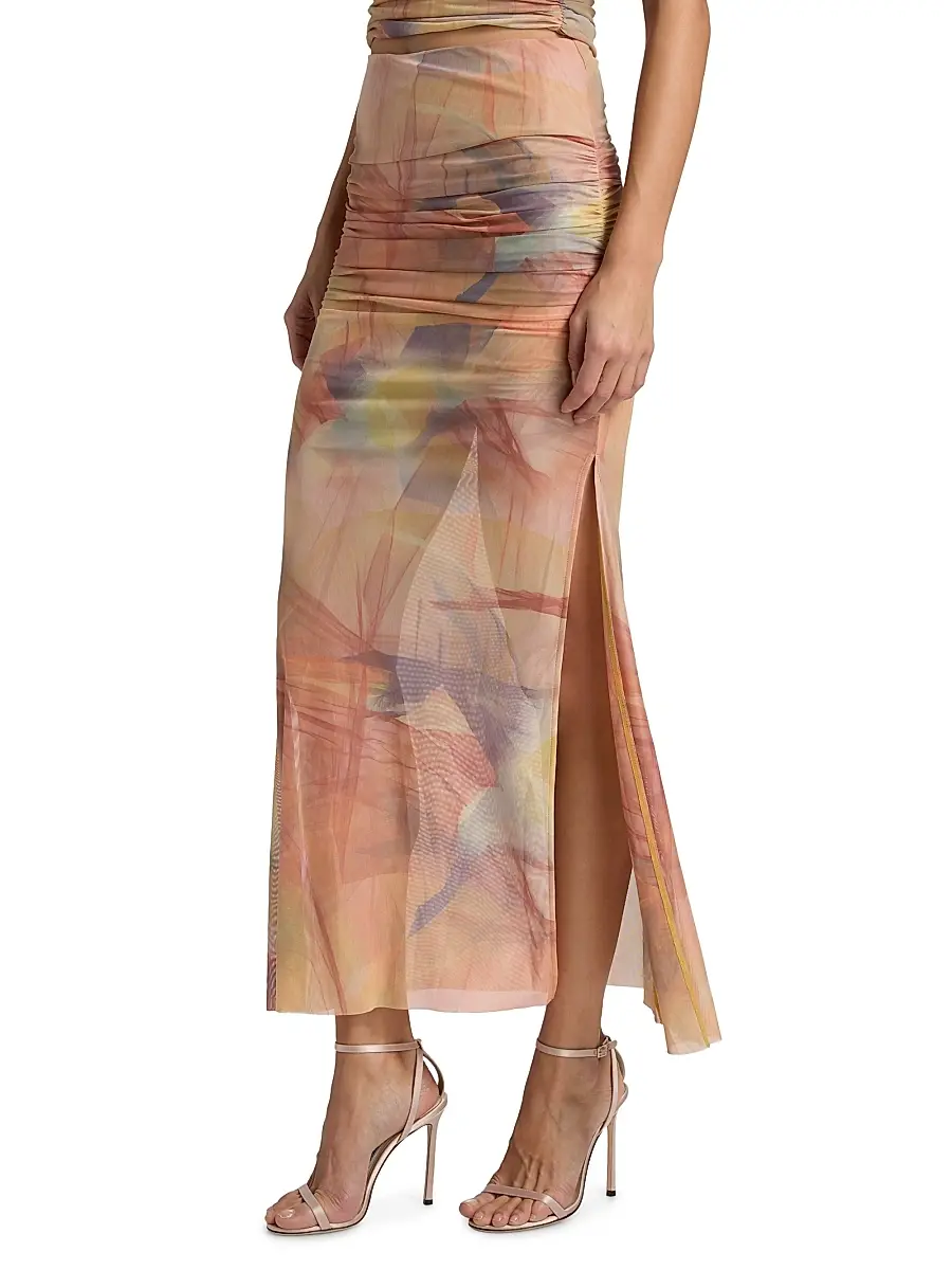 Ronny Kobo Women's Bruno Ruched Maxi Skirt | Thumbnail 4 Ronny Kobo Women's Bruno Ruched Maxi Skirt | Thumbnail 4