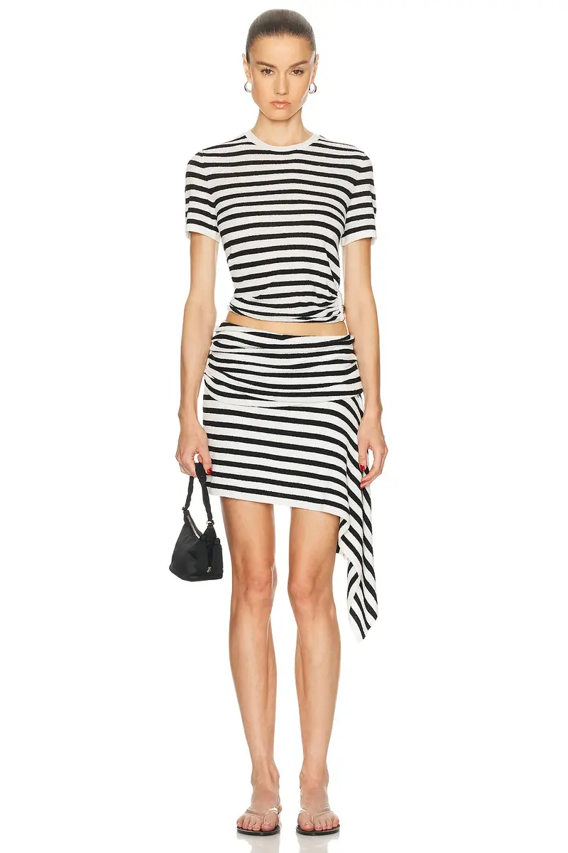 Christopher Esber Stripe Knit Ruched Orbit Tee | Thumbnail 5 Christopher Esber Stripe Knit Ruched Orbit Tee | Thumbnail 5