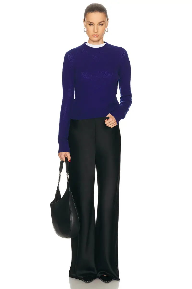 ENZA COSTA Cashmere Easy Long Sleeve Crewneck Sweater | Thumbnail 4 ENZA COSTA Cashmere Easy Long Sleeve Crewneck Sweater | Thumbnail 4