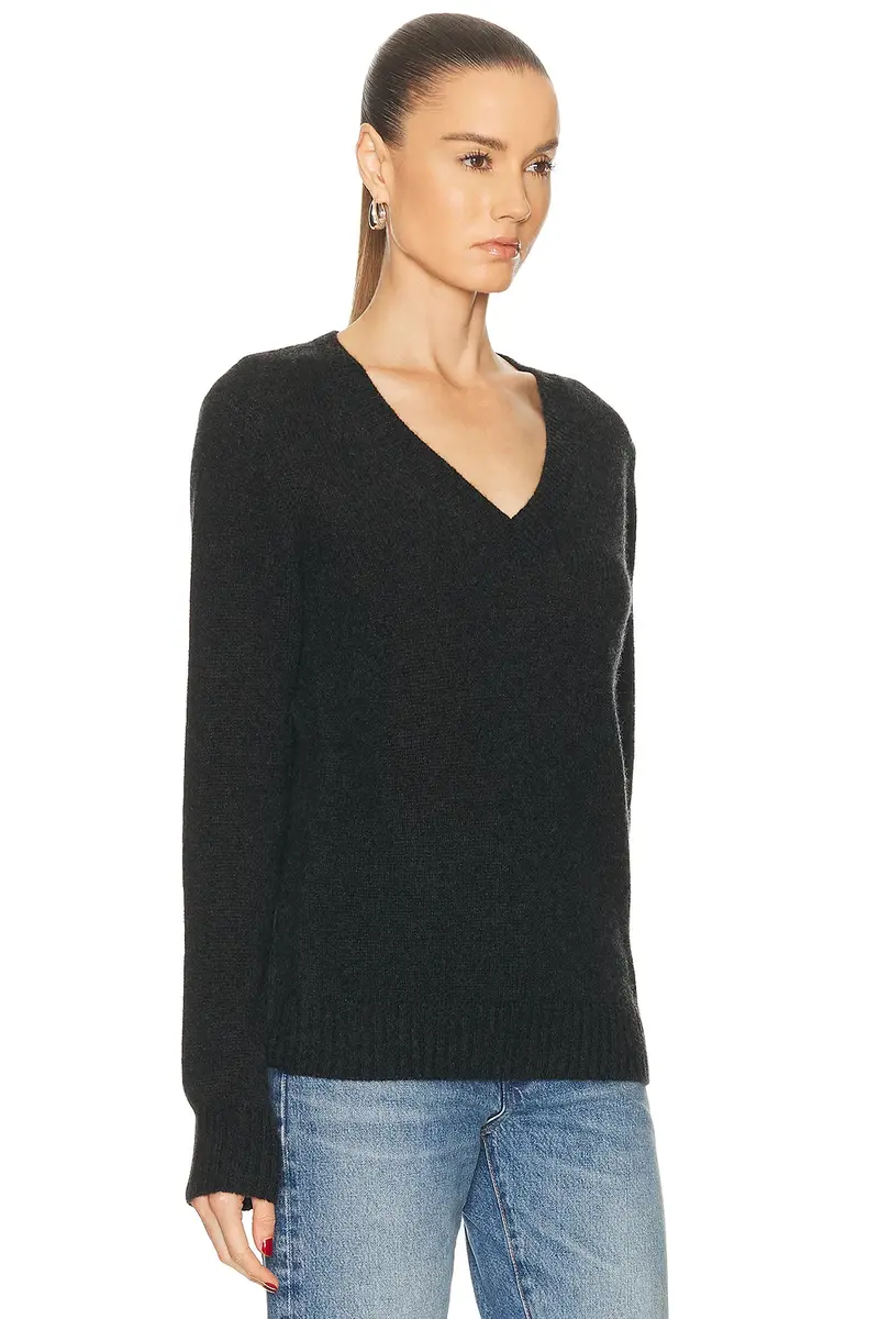 ENZA COSTA Cashmere V-Neck Sweater | Thumbnail 2 ENZA COSTA Cashmere V-Neck Sweater | Thumbnail 2