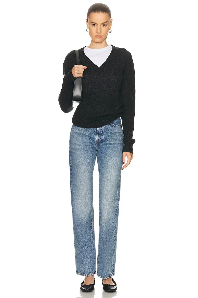 ENZA COSTA Cashmere V-Neck Sweater | Thumbnail 4 ENZA COSTA Cashmere V-Neck Sweater | Thumbnail 4
