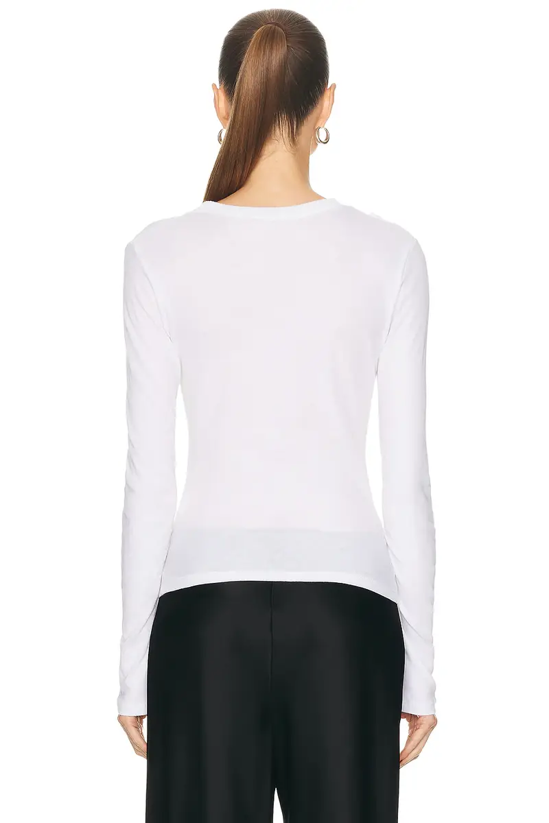 ENZA COSTA Cashmere Jersey Draped Long Sleeve Crewneck Top | Thumbnail 4 ENZA COSTA Cashmere Jersey Draped Long Sleeve Crewneck Top | Thumbnail 4