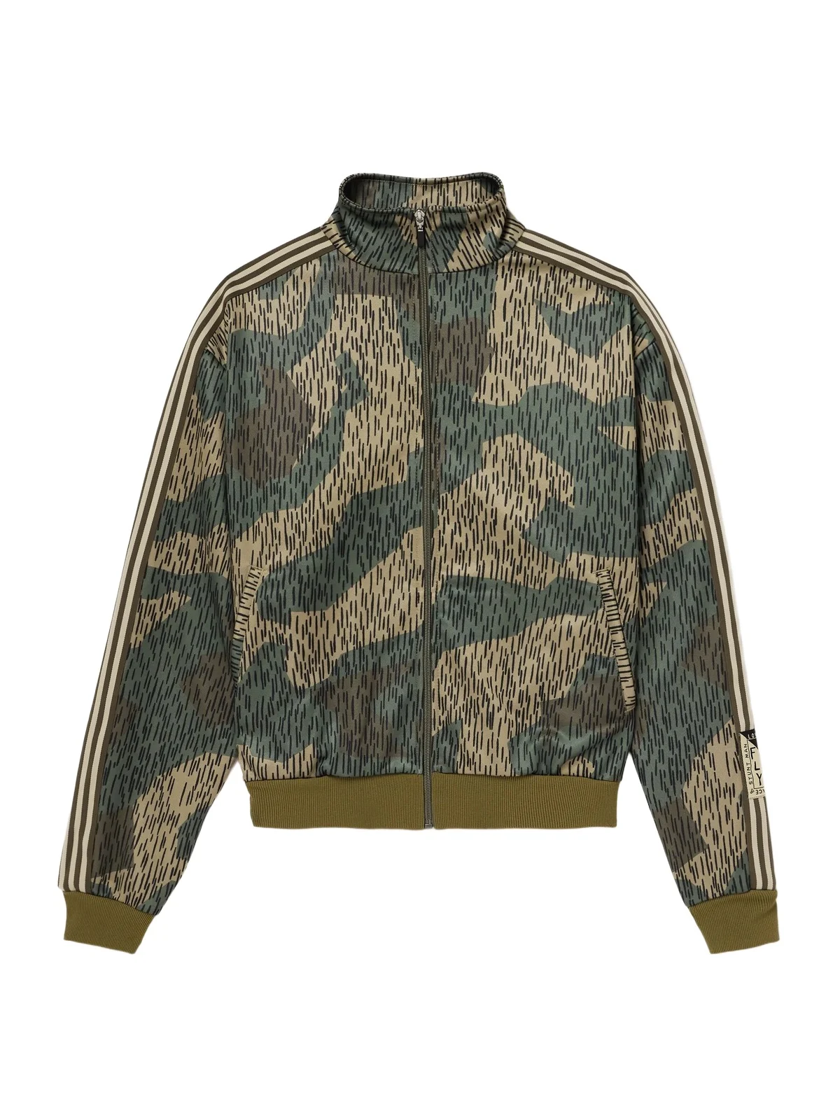Striped Webbing-Trimmed Printed Jersey Track Jacket - Men Striped Webbing-Trimmed Printed Jersey Track Jacket - Men