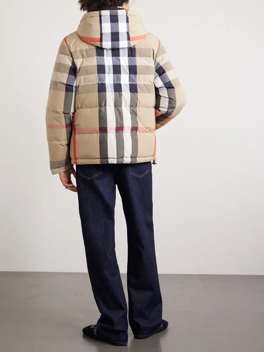 Burberry Reversible Quilted Checked Shell Hooded Down Jacket - Men | Thumbnail 4