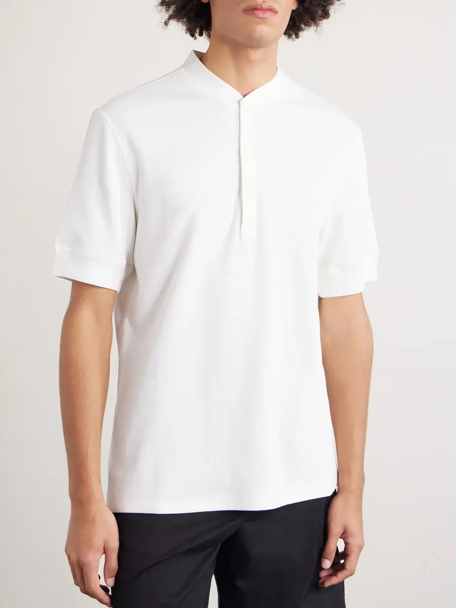 Brunello Cucinelli Cotton and Silk-Blend Henley T-Shirt - Men | Thumbnail 3 Brunello Cucinelli Cotton and Silk-Blend Henley T-Shirt - Men | Thumbnail 3