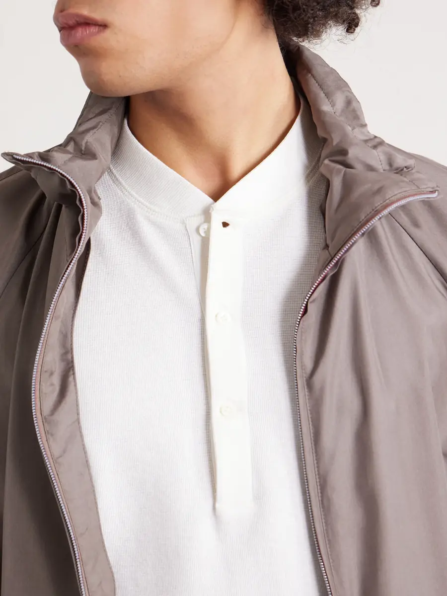 Brunello Cucinelli Cotton and Silk-Blend Henley T-Shirt - Men | Thumbnail 5 Brunello Cucinelli Cotton and Silk-Blend Henley T-Shirt - Men | Thumbnail 5