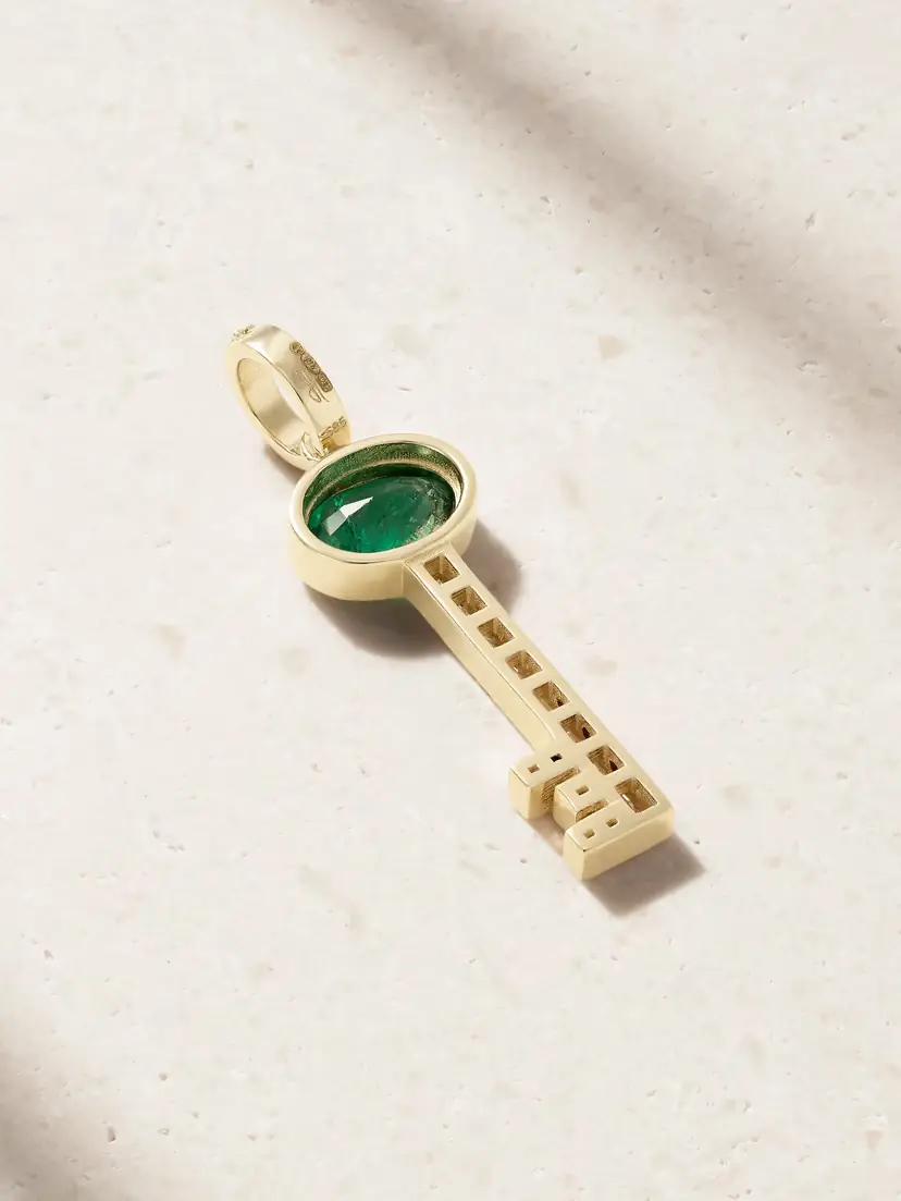 Jacquie Aiche 14-karat Gold, Emerald And Diamond Pendant | Thumbnail 3 Jacquie Aiche 14-karat Gold, Emerald And Diamond Pendant | Thumbnail 3