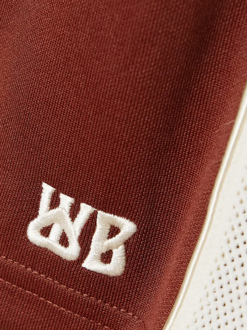 Wales Bonner Motion Embroidered Mesh-trimmed Jersey Shorts | Thumbnail 5