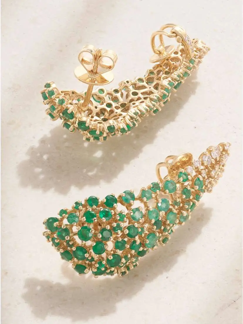 Ananya Scatter 18-karat Gold Multi-stone Earrings | Thumbnail 3