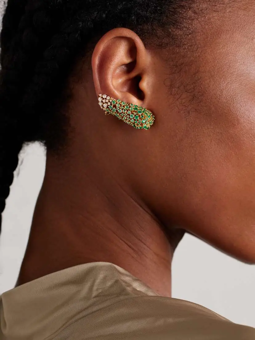 Ananya Scatter 18-karat Gold Multi-stone Earrings | Thumbnail 4