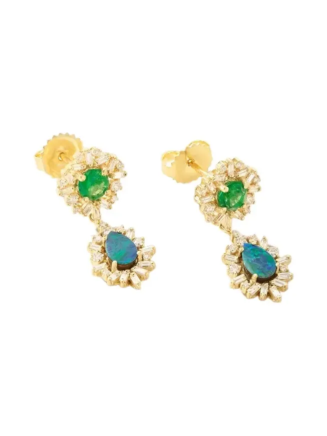 18-karat Gold Multi-stone Earrings