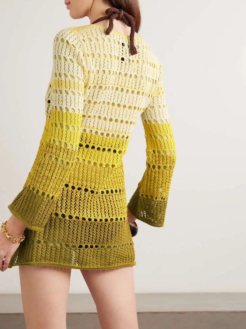 ESCVDO Mishi Ombré Knitted Cotton Mini Dress | Thumbnail 3 ESCVDO Mishi Ombré Knitted Cotton Mini Dress | Thumbnail 3