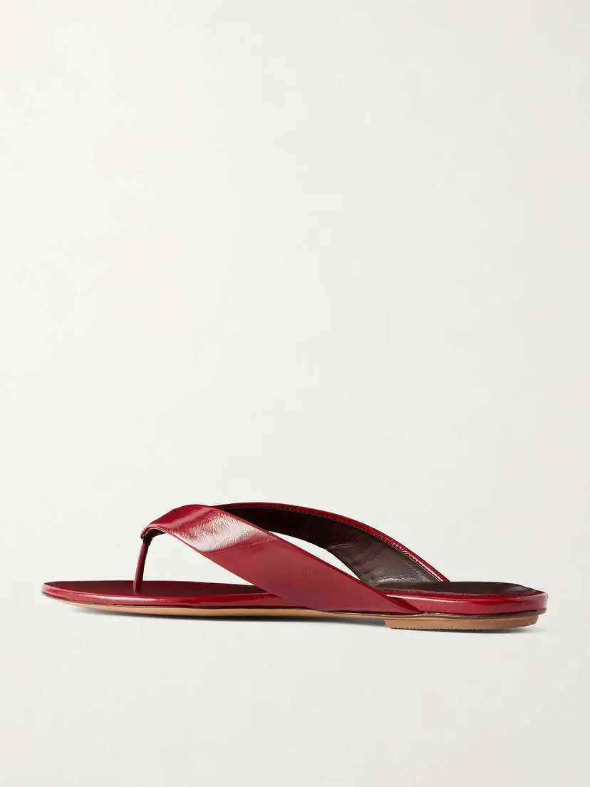 Le Monde Béryl Eel-effect Leather Thong Sandals | Thumbnail 3