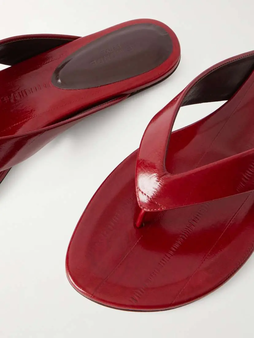 Le Monde Béryl Eel-effect Leather Thong Sandals | Thumbnail 5