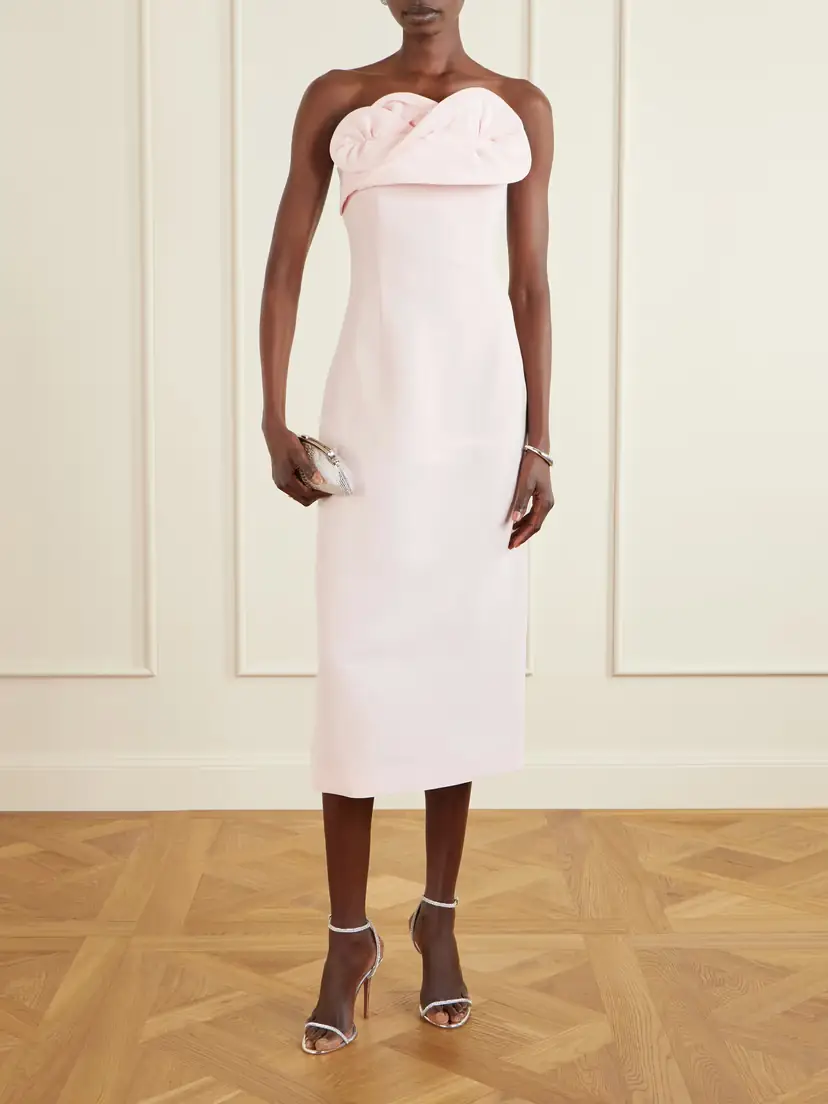 Magda Butrym Strapless Silk-crepe Midi Dress | Thumbnail 2 Magda Butrym Strapless Silk-crepe Midi Dress | Thumbnail 2