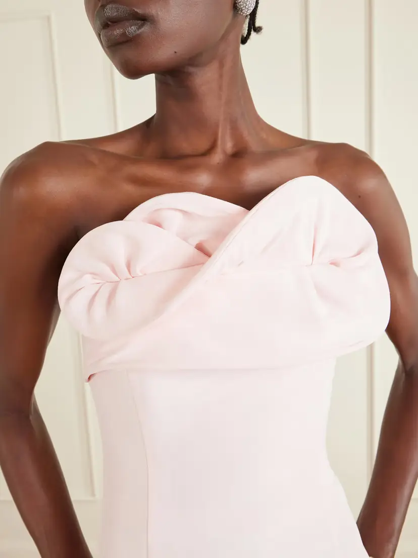 Magda Butrym Strapless Silk-crepe Midi Dress | Thumbnail 4 Magda Butrym Strapless Silk-crepe Midi Dress | Thumbnail 4