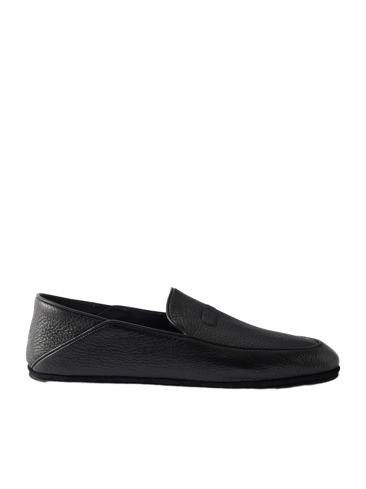 John Lobb Kingston II Collapsible-Heel Full-Grain Deerskin Loafers - Men