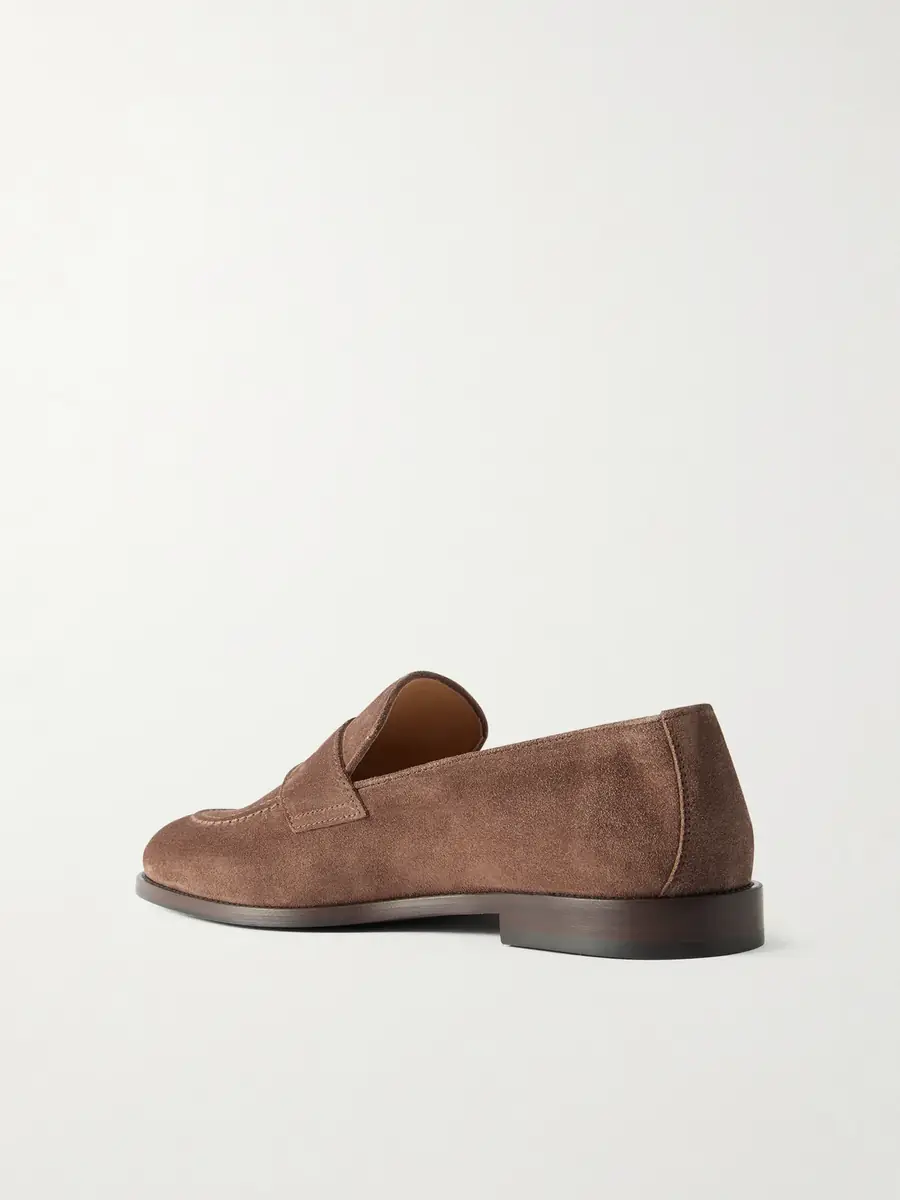 Brunello Cucinelli Flex Suede Penny Loafers - Men | Thumbnail 4 Brunello Cucinelli Flex Suede Penny Loafers - Men | Thumbnail 4