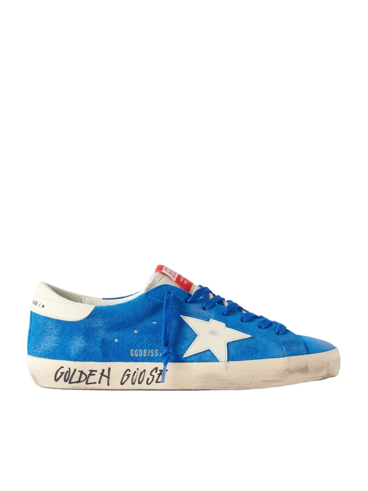 Super-Star Distressed Leather-Trimmed Suede Sneakers - Men Super-Star Distressed Leather-Trimmed Suede Sneakers - Men