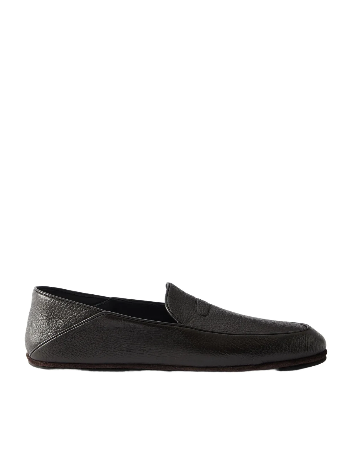 John Lobb Kingston II Collapsible-Heel Full-Grain Deerskin Loafers - Men