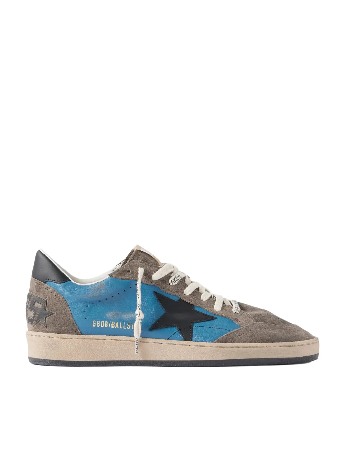 Ball Star Suede-Trimmed Distressed Leather Sneakers - Men Ball Star Suede-Trimmed Distressed Leather Sneakers - Men