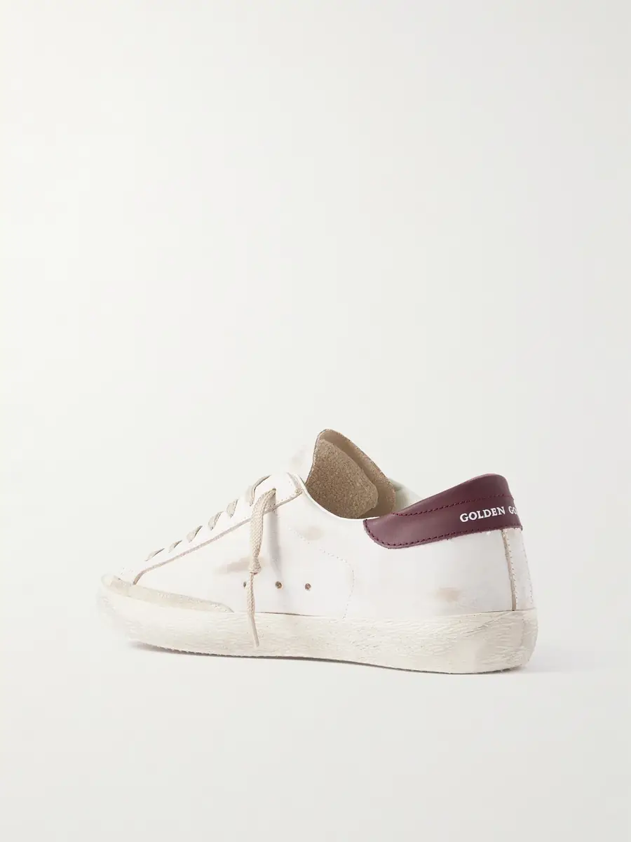 Golden Goose Super-Star Distressed Leather Sneakers - Men | Thumbnail 4