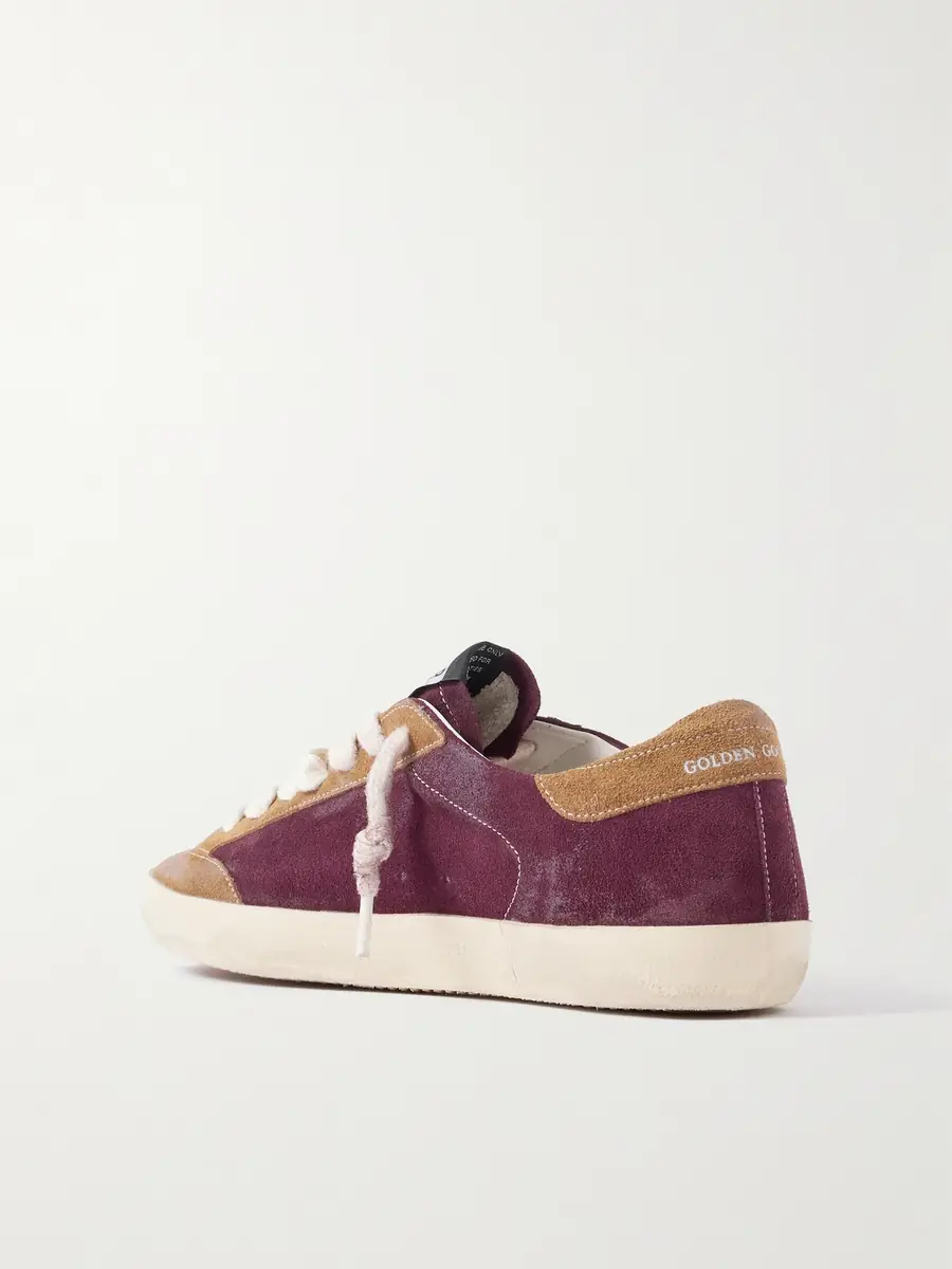 Golden Goose Super-Star Distressed Leather-Trimmed Suede Sneakers - Men | Thumbnail 4 Golden Goose Super-Star Distressed Leather-Trimmed Suede Sneakers - Men | Thumbnail 4