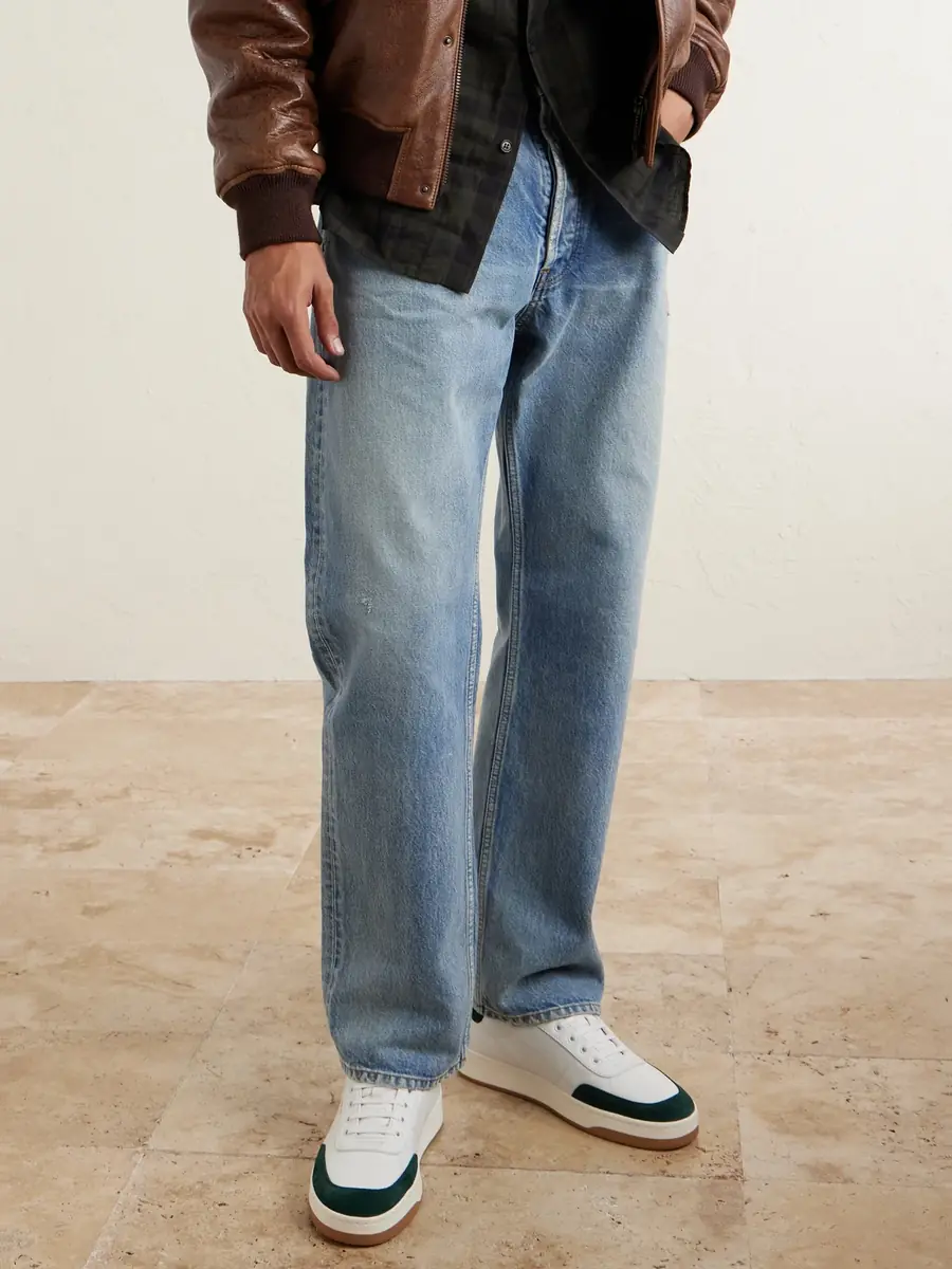 Saint Laurent SL/61 Suede-Trimmed Leather Sneakers - Men | Thumbnail 2 Saint Laurent SL/61 Suede-Trimmed Leather Sneakers - Men | Thumbnail 2