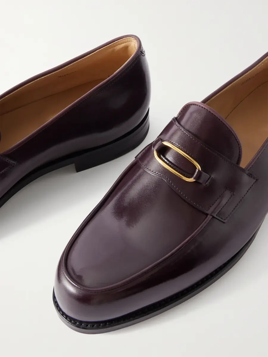 John Lobb Lopez Embellished Leather Penny Loafers - Men | Thumbnail 5