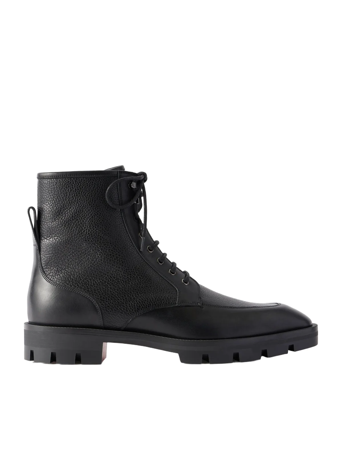 Christian Louboutin Caracolo Lion Smooth and Full-Grain Leather Lace-Up Boots - Men