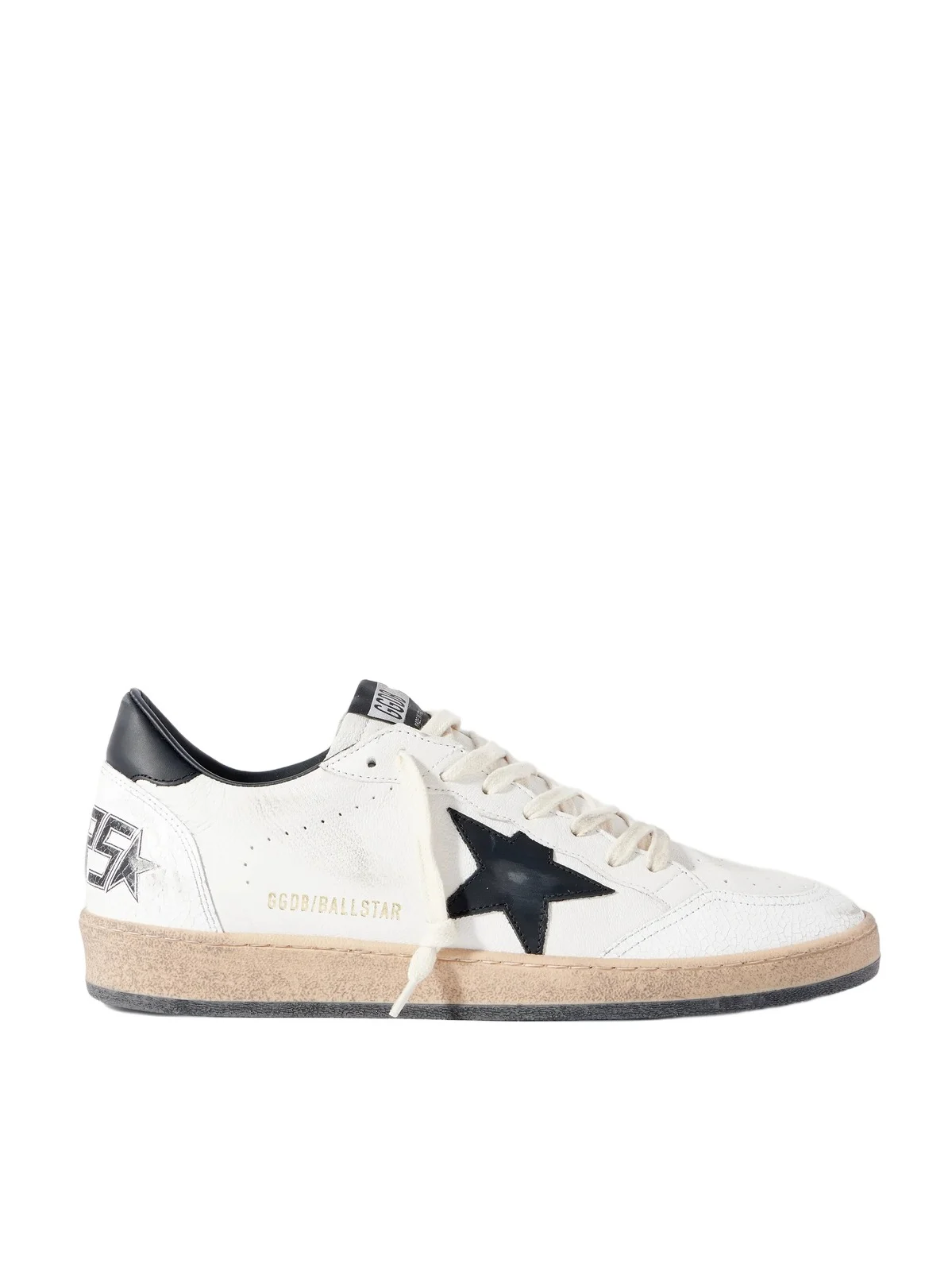 Ball Star Distressed Leather Sneakers - Men