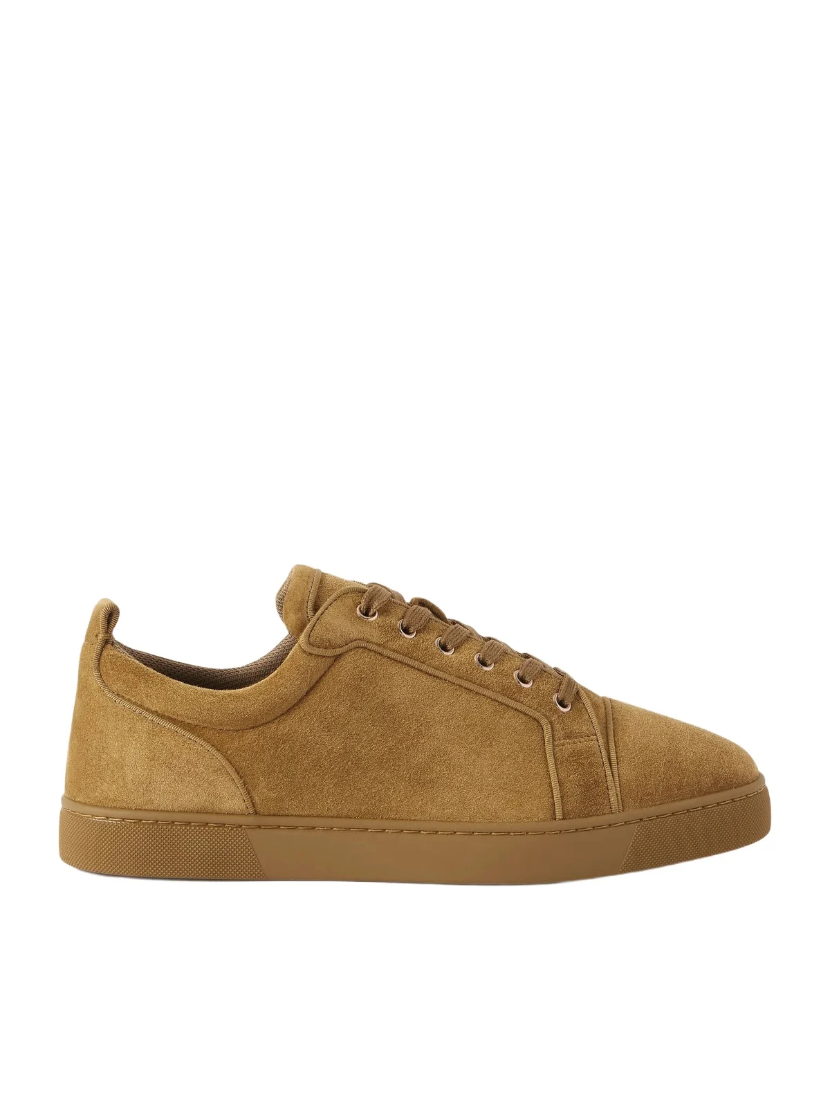 Christian Louboutin Louis Junior Grosgrain-Trimmed Suede Sneakers - Men