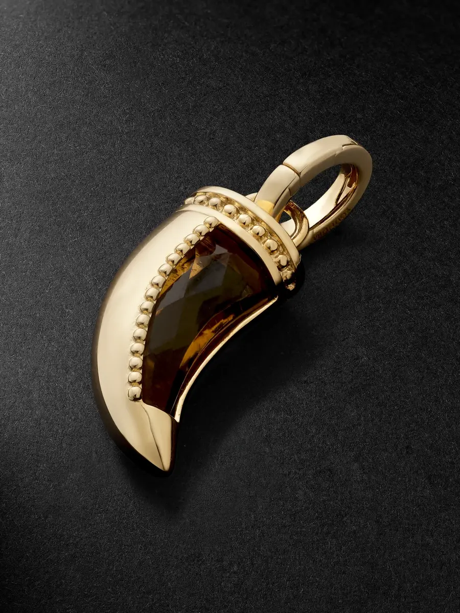Foundrae La Loba Claw 18-Karat Gold Citrine Pendant - Men | Thumbnail 3 Foundrae La Loba Claw 18-Karat Gold Citrine Pendant - Men | Thumbnail 3