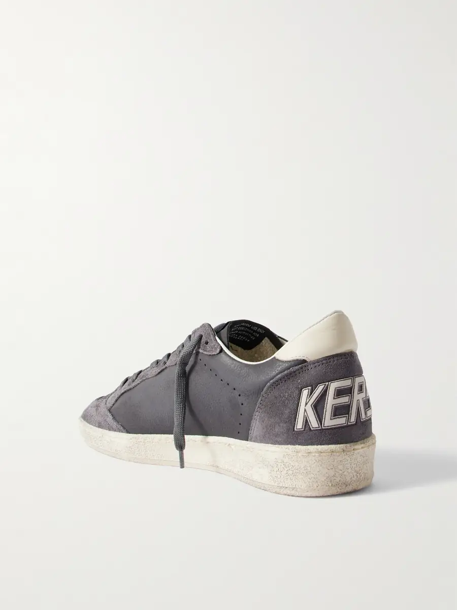 Golden Goose Ball Star Distressed Suede-Trimmed Leather Sneakers EU 45 | Thumbnail 4 Golden Goose Ball Star Distressed Suede-Trimmed Leather Sneakers EU 45 | Thumbnail 4
